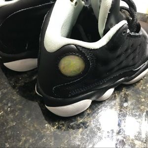 Size 12c Jordan’s toddler black - green highlight